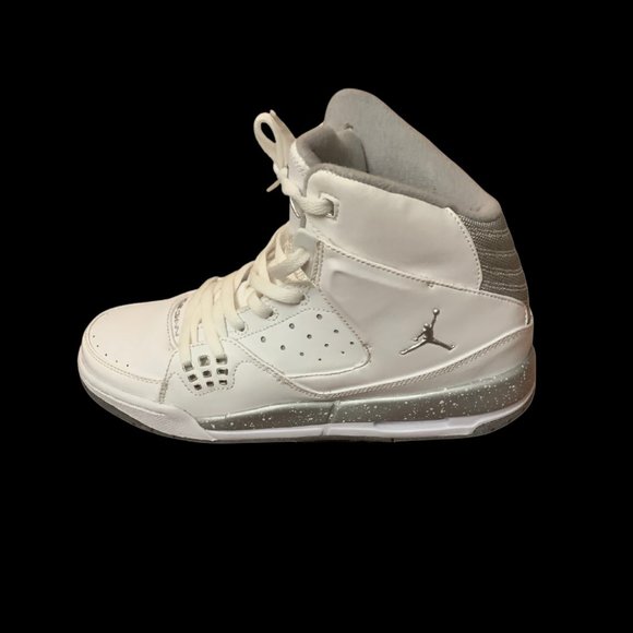 Nike Air Jordan Sc-1 White Metallic Silver 538699-100 YOUTH Size 6.5 - Picture 3 of 6